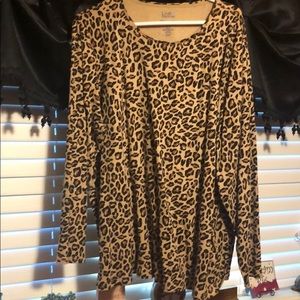 Plus size leopard print top.